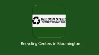 Recycling Centers in Bloomington