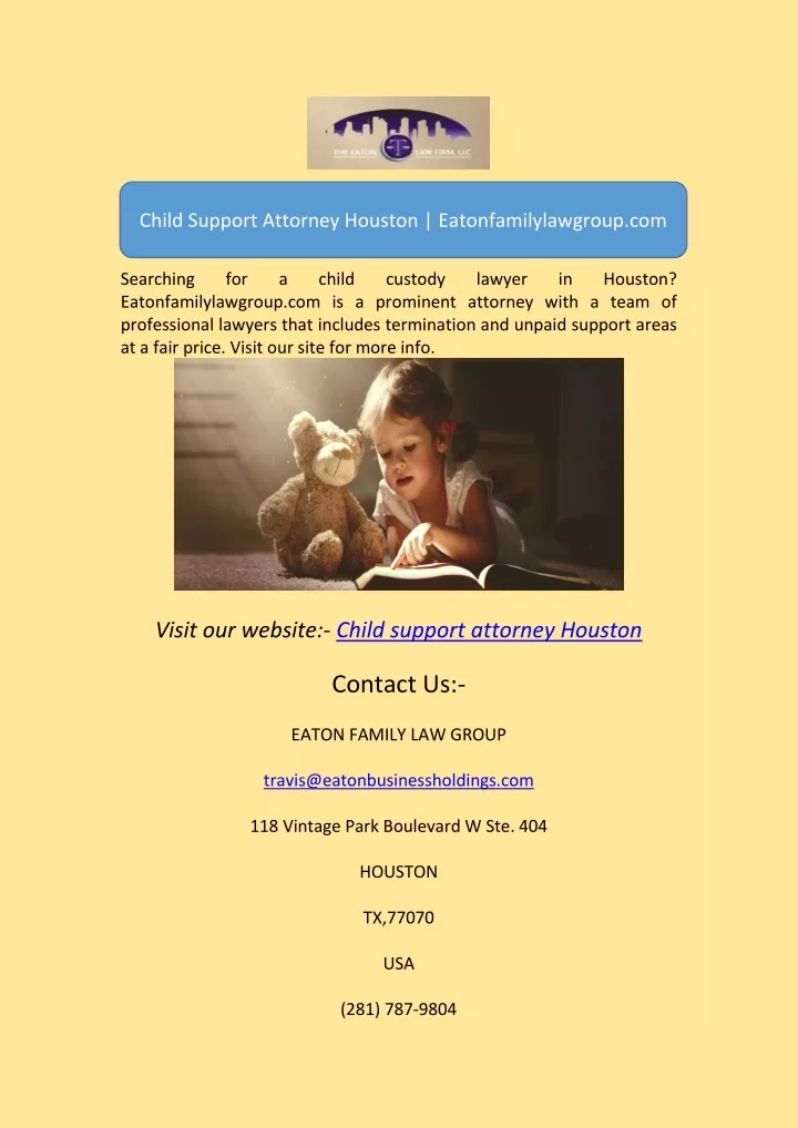 child support attorney houston