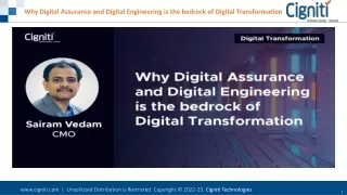 Why Digital Assurance and Digital Engineering is the bedrock of Digital Transformation