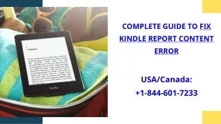 Steps To Solve Kindle Report Content Error