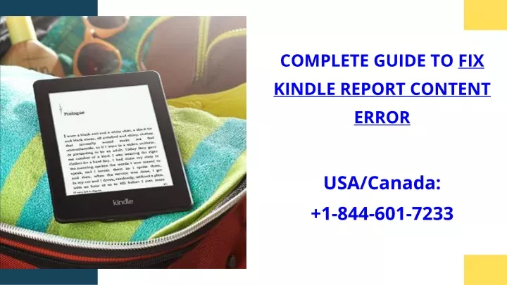 complete guide to fix kindle report content error