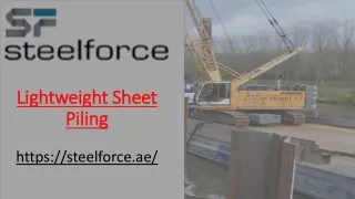 Intermediate Lightweight Sheet Piling | Steelforce