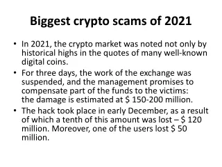 Biggest crypto scams of 2021