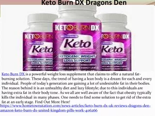 Keto Burn DX Dragons Den