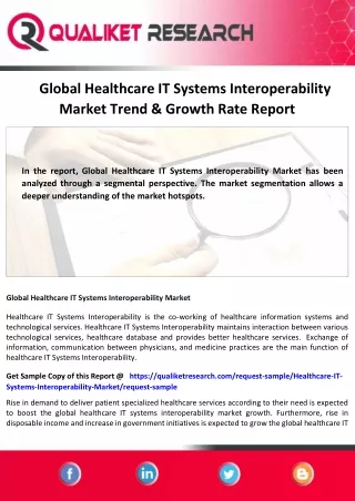 Global Healthcare IT Systems Interoperability Market