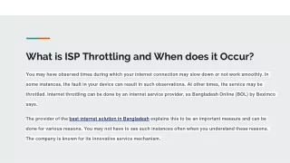 What is ISP Throttling and When does it Occur_