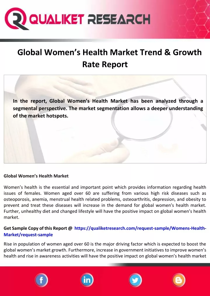 global women s health market trend growth rate