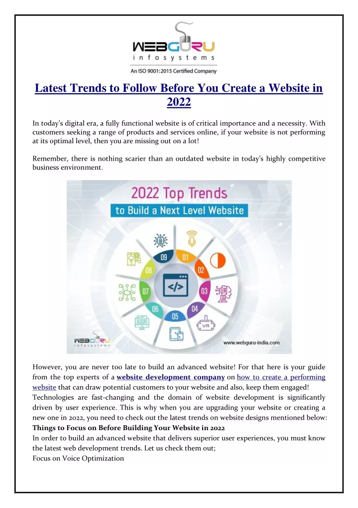 latest trends to follow before you create