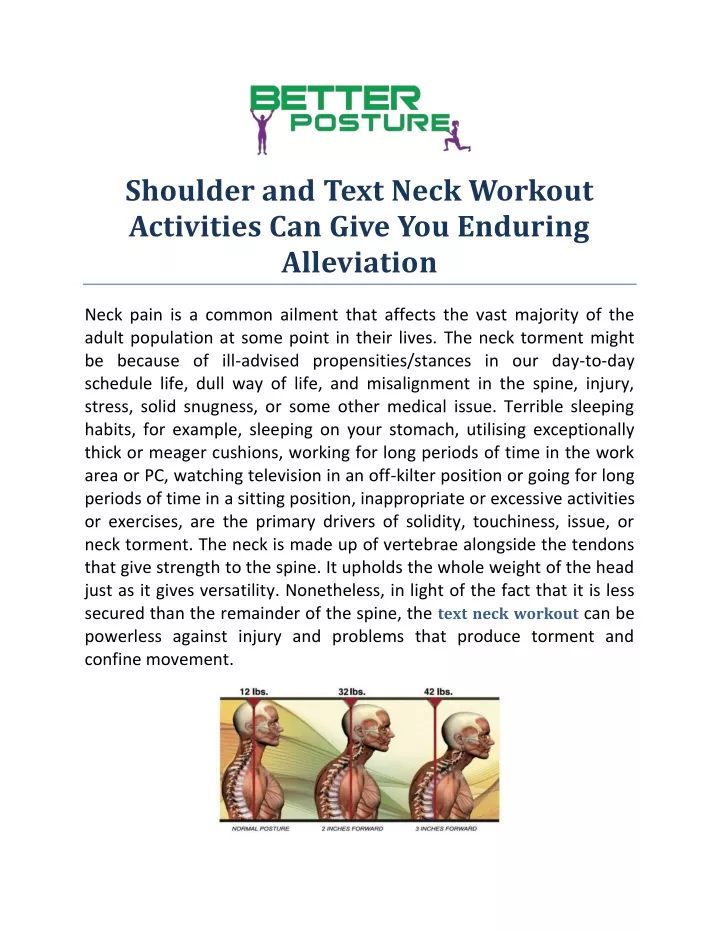 shoulder and text neck workout activities