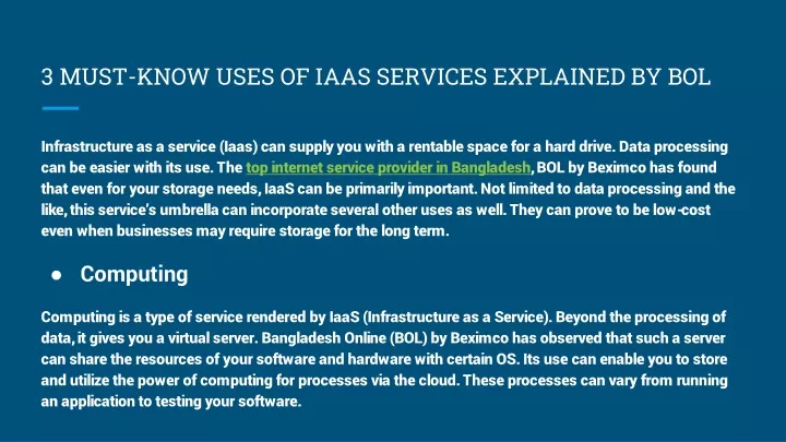 3 must know uses of iaas services explained by bol