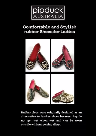 comfortable and stylish rubber shoes for ladies