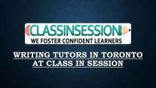writing tutors in toronto at class in session