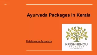 Ayurveda Packages in Kerala