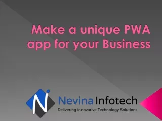 make a unique pwa app for your business