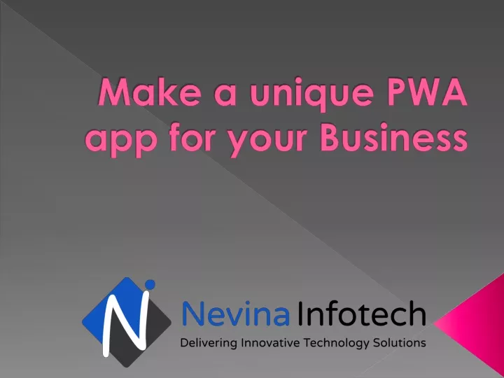 make a unique pwa app for your business
