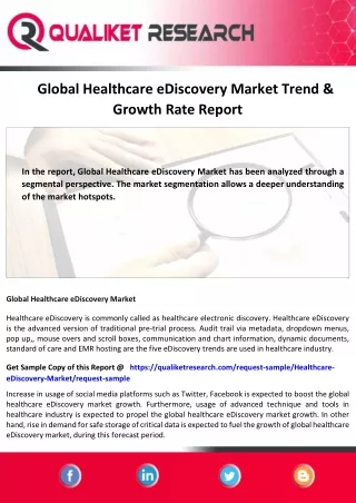 Global Healthcare eDiscovery Market