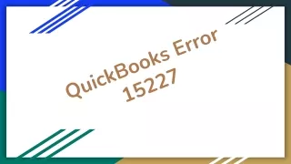 QuickBooks Error 15227