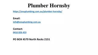 plumber hornsby