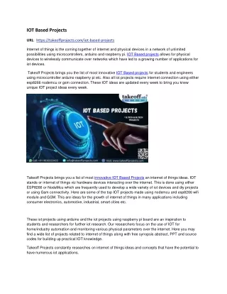 iot based projects
