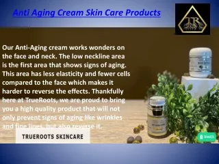Anti aging cream skin care product