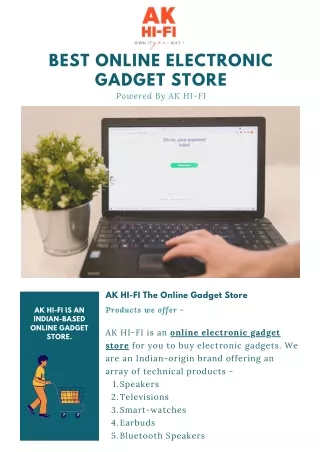Best Online Electronic Gadget Store | AK HI-FI
