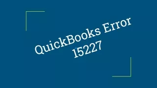 How to Resolve QuickBooks Error  15227