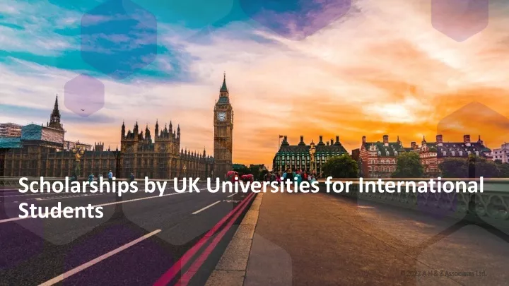 scholarships by uk universities for international