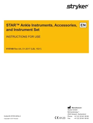STAR™ Ankle Instruments, Accessories, and Instrument Set - DJO®