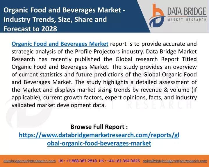organic food and beverages market industry trends
