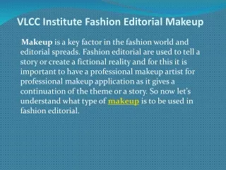 vlcc institute fashion editorial makeup