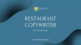 Copywriting For Restaurants