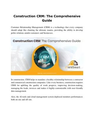 construction crm the comprehensive guide