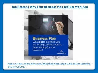 top reasons why your business plan did not work