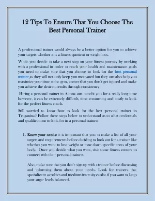 12 12 tips tips to
