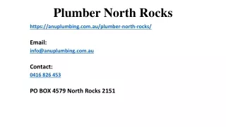 plumber north rocks