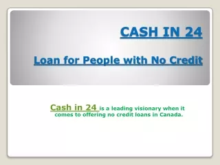 Loan for People with No Credit
