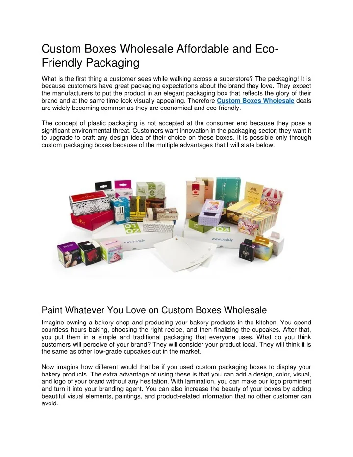 PPT - custom boxes wholesale affordable and eco friendly packaging ...