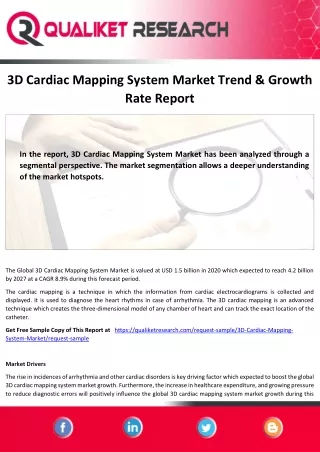 3D Cardiac Mapping System Market Size, Share, Analysis, Forecast-2027