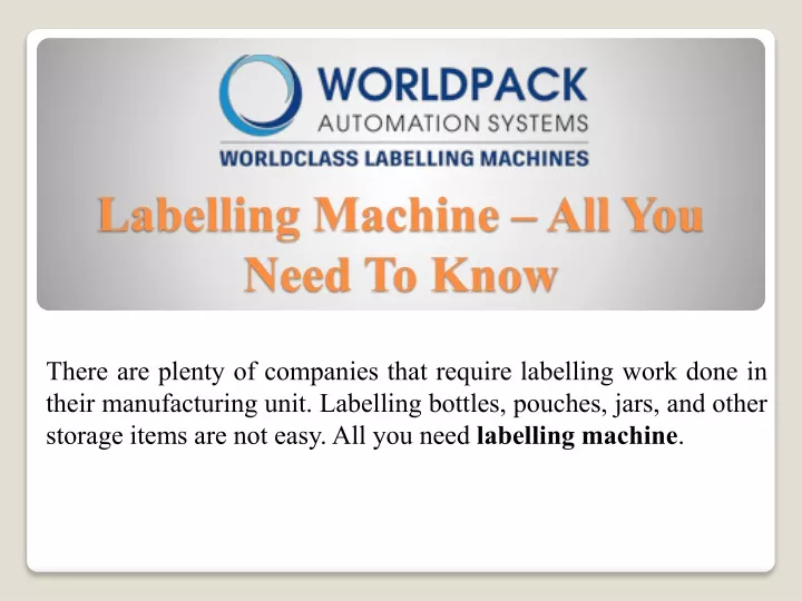 labelling machine all you need to know