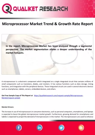 Microprocessor Market  Research Report by Method, by Application, Forecast-2027