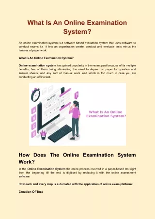 What Is An Online Examination System?