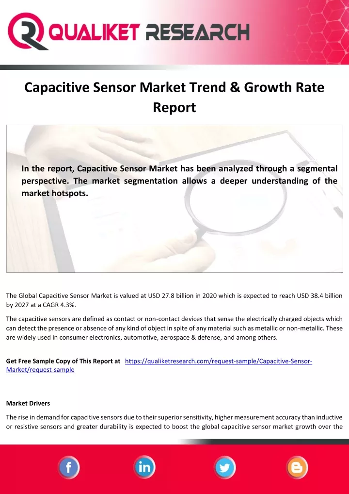 capacitive sensor market trend growth rate report