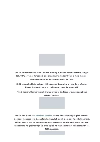 we are a bupa members first provider meaning
