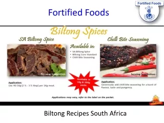 Biltong Recipes South Africa ​- Fortified Foods