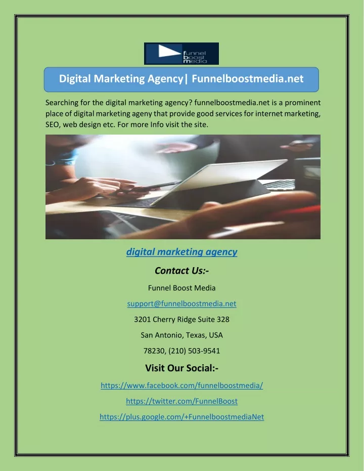 digital marketing agency funnelboostmedia net