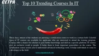 Top 10 Trending 6 Weeks Training Courses In IT Noida