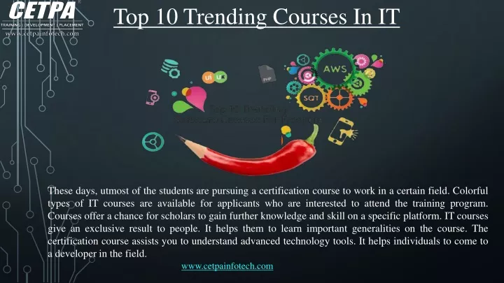 top 10 trending courses in it