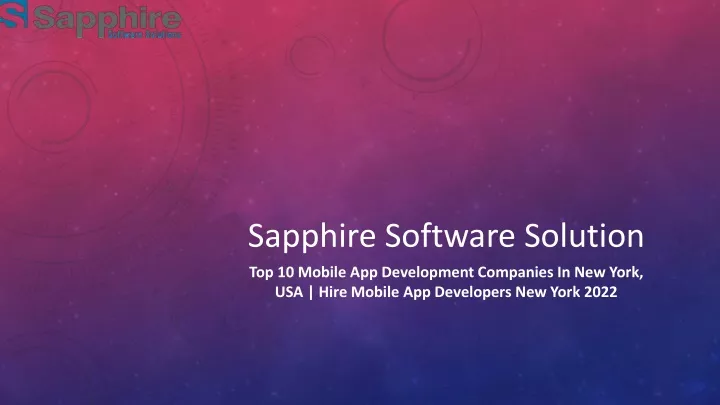 sapphire software solution