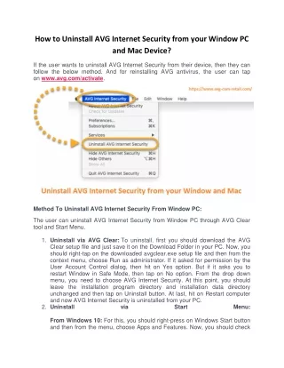 how to uninstall avg internet security from your