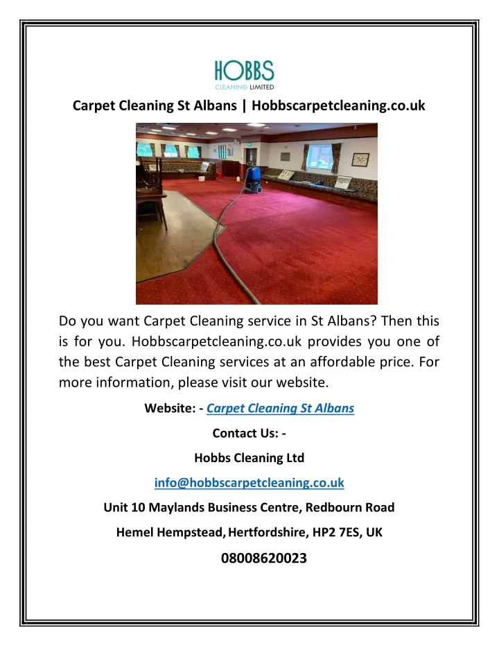 carpet cleaning st albans hobbscarpetcleaning